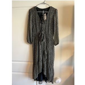 Abercrombie Floral High Low 3/4 Sleeve Dress